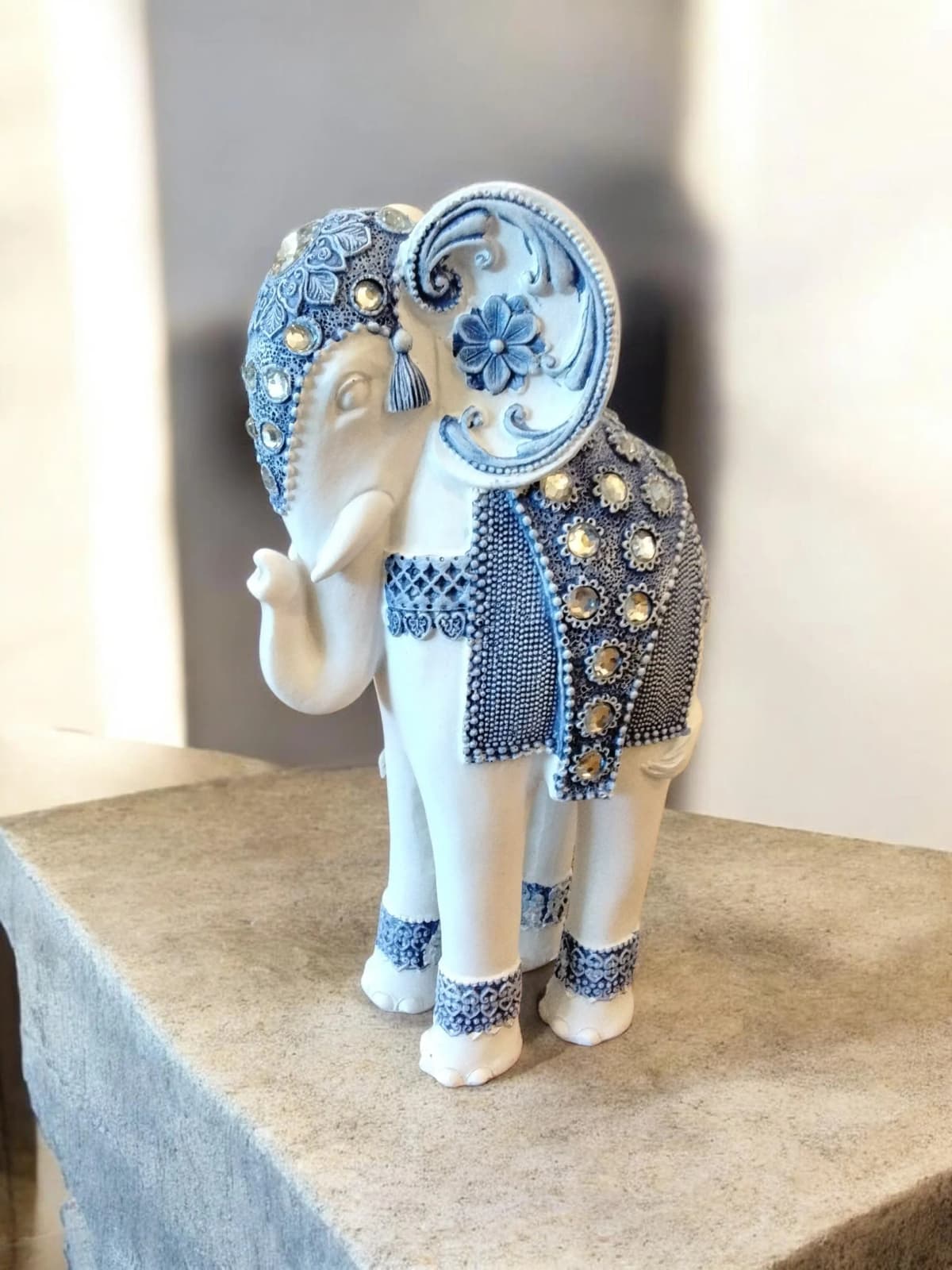 Blue and White Feng Shui Elephant